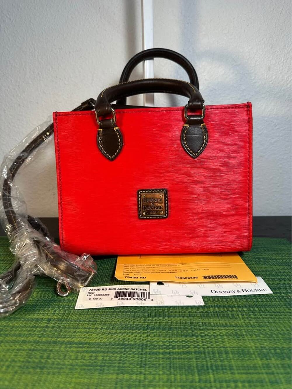 NWT Dooney & Bourke Mini Janine Satchel – Vibrant Red